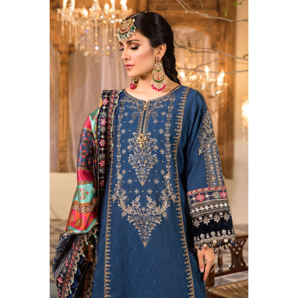 Maria B Mbroidered, BD-2407-Midnight Blue
