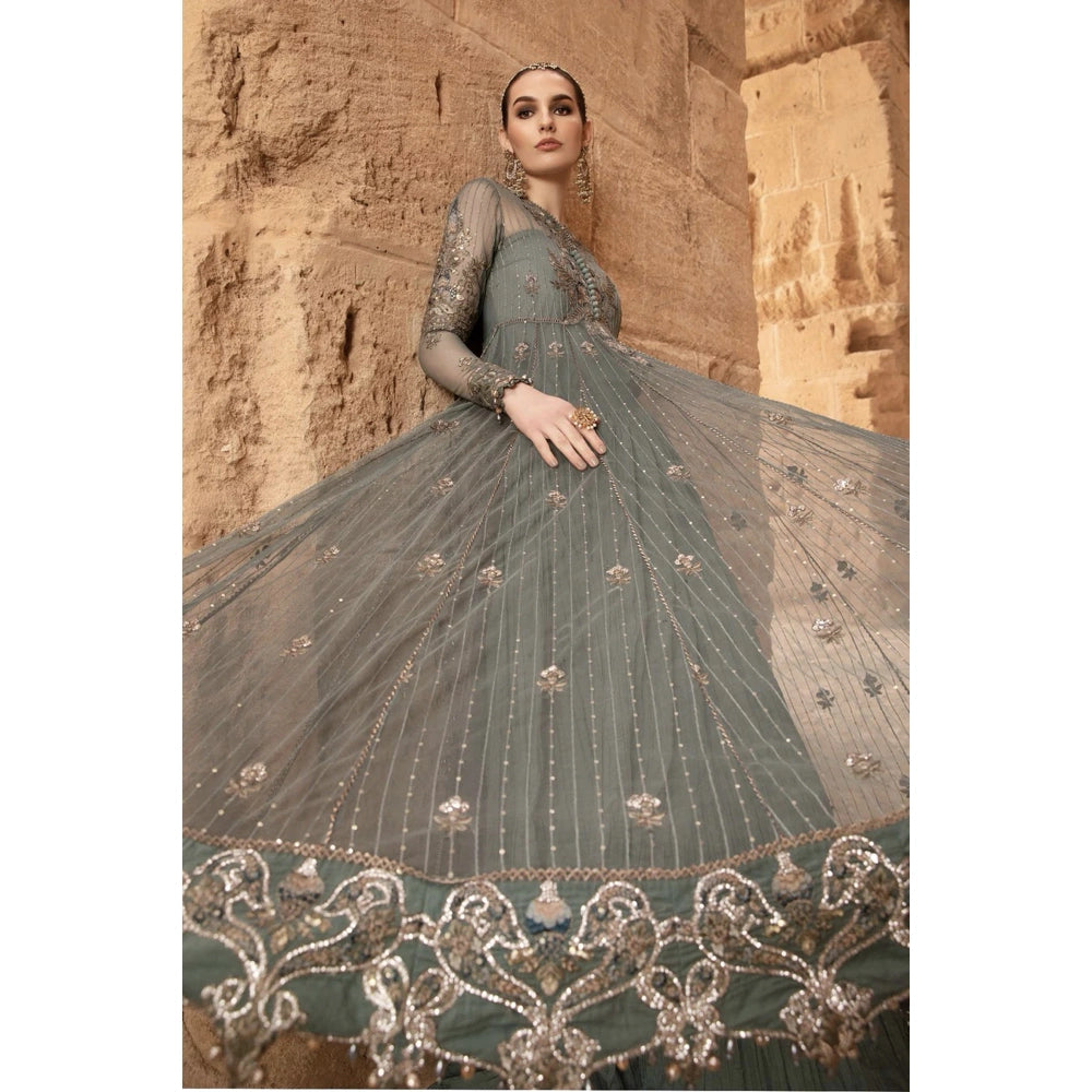 Maria B Luxury Lawn 24, D-2403-A, Teal