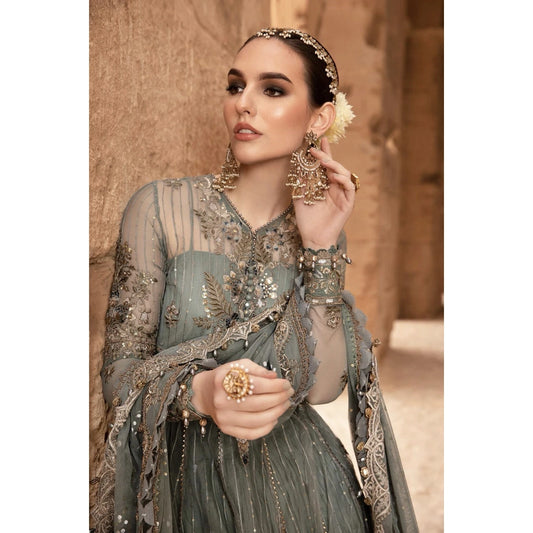 Maria B Luxury Lawn 24, D-2403-A, Teal