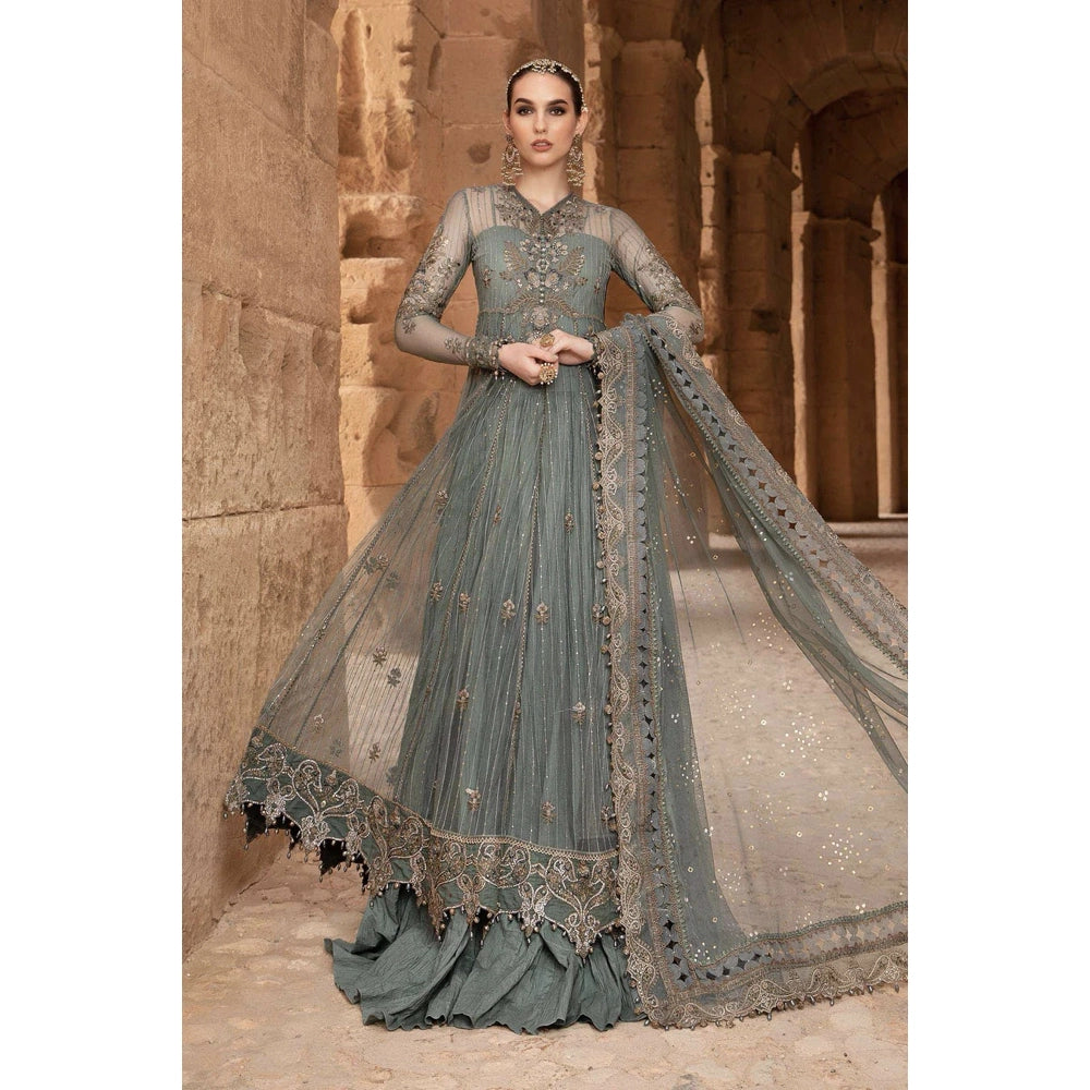 Maria B Luxury Lawn 24, D-2403-A, Teal