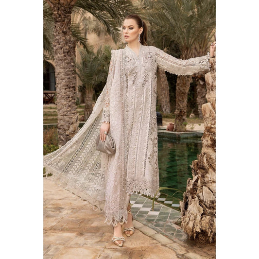 Maria B Luxury Lawn 24, D-2409-A, Ivory
