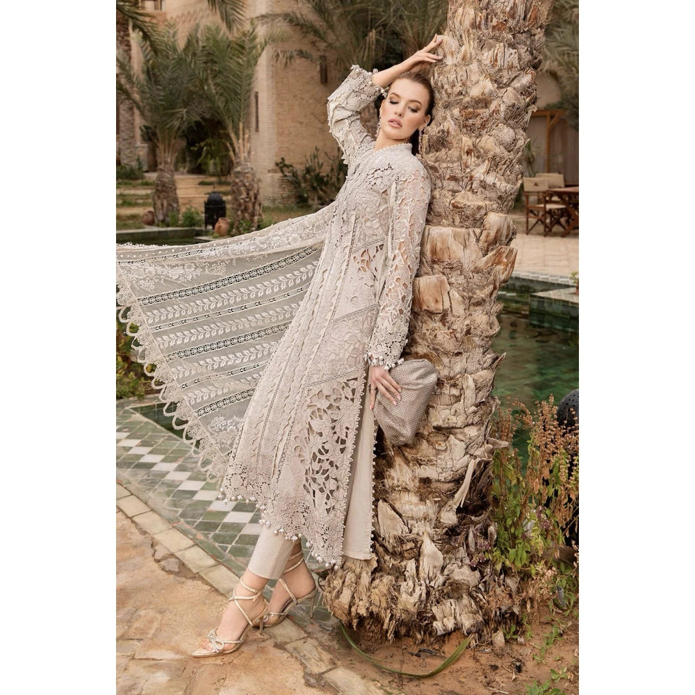 Maria B Luxury Lawn 24, D-2409-A, Ivory