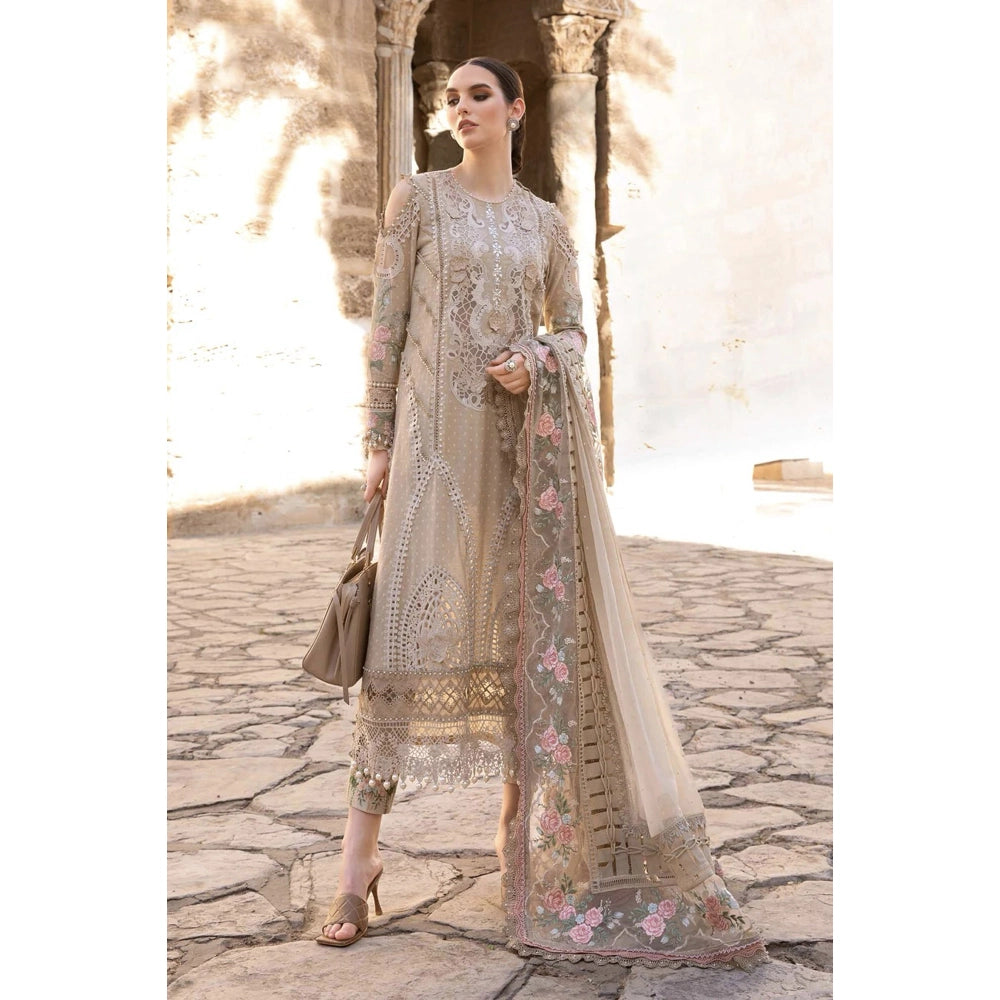 Maria B Luxury Lawn 24, D-2410-A, Beige