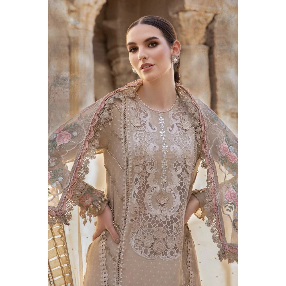 Maria B Luxury Lawn 24, D-2410-A, Beige
