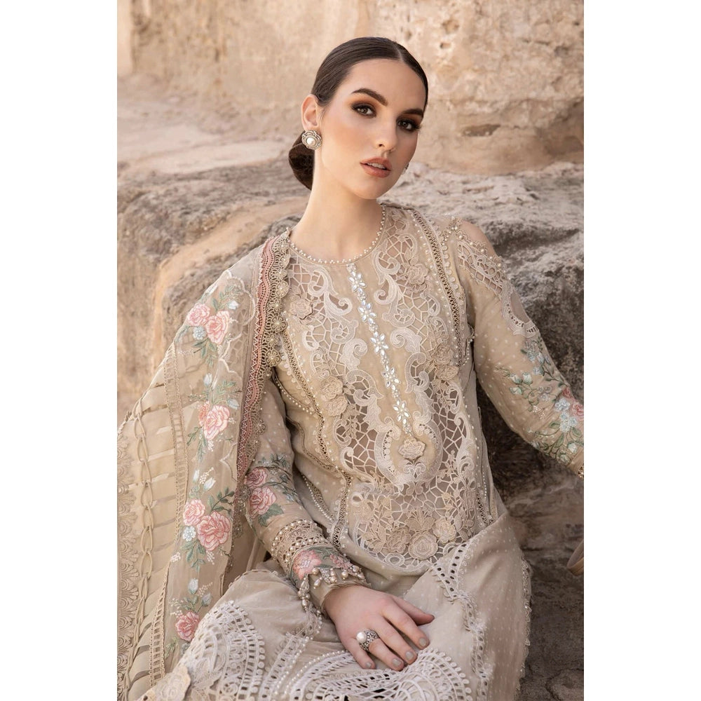 Maria B Luxury Lawn 24, D-2410-A, Beige