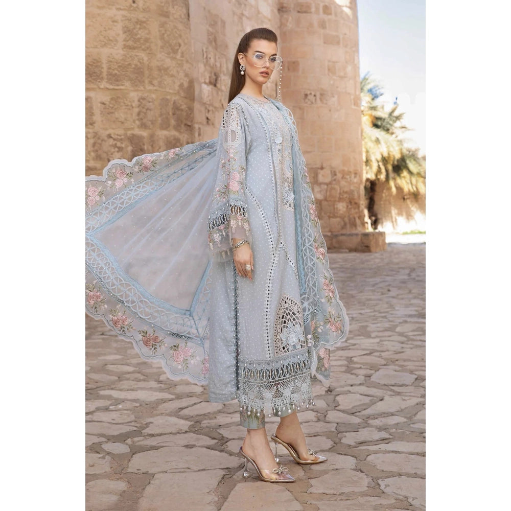 Maria B Luxury Lawn 24, D-2410-B, Blue