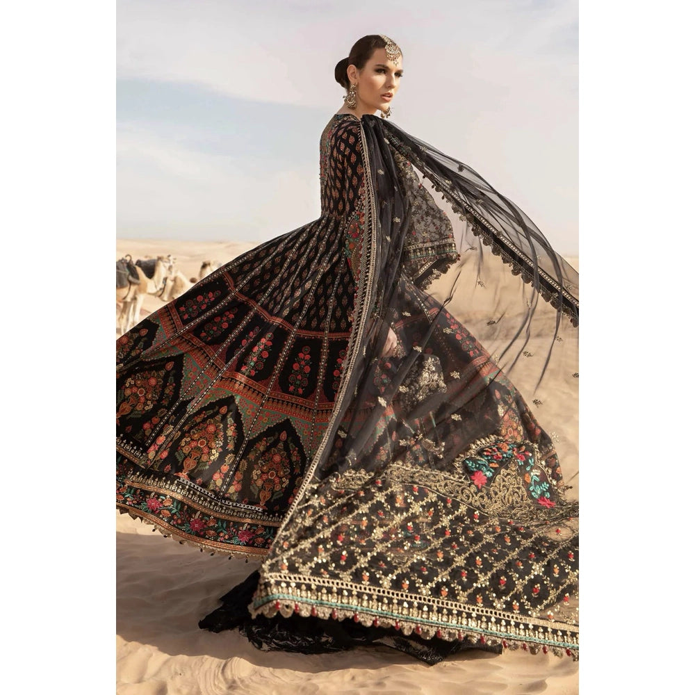 Maria B Luxury Lawn 24, D-2413-B, Black